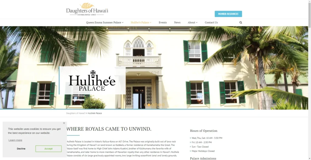 Hulihe’e Palace in Hawaiʻi