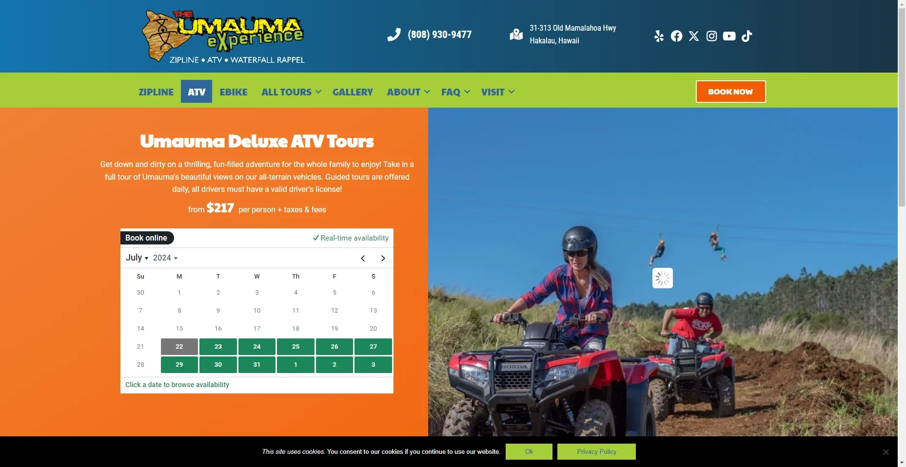 The Umauma Experience – Deluxe Big Island ATV Tour & Waterfall Swim in Hawaiʻi
