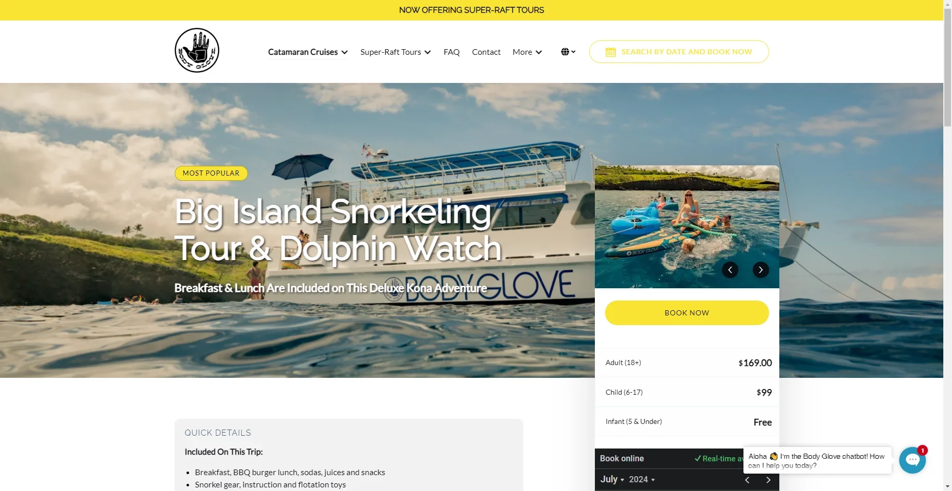 Body Glove Snorkel and Dolphin Tour in Hawaiʻi
