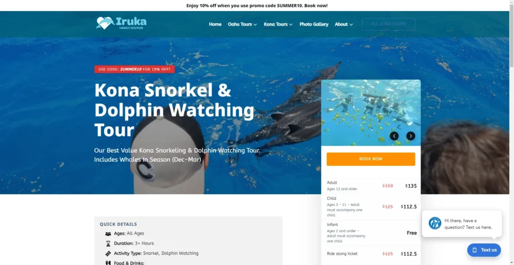 Iruka Dolphin Tours in Hawaiʻi
